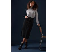 M&Co Womens Cord Midi Skirt - Women's Black