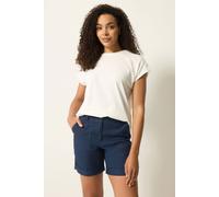 M&Co Women's Cotton Poplin Shorts in Dark Navy | Size: 18 M&Co Dark Navy 18