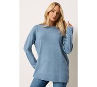 M&Co Women's Crew Neck Knitted Jumper in Baby Blue | Size: 18/20