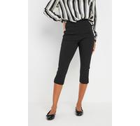 M&Co Women's Cropped Bengaline Trousers in Black | Size: 14 M&Co Black 14