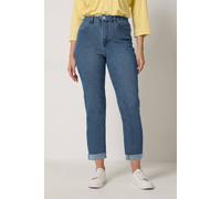M&Co Women's Cropped Boyfriend Jeans in Mid Blue | Size: 12 M&Co Mid Blue 12