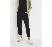 M&Co Womens Elasticated Waist Cropped Hareem Trousers - Women's Black