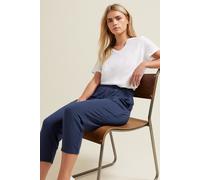 M&Co Women's Cropped Hareem Trousers in Dark Navy | Size: 10L M&Co Dark Navy 10L