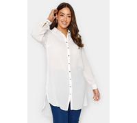 M&Co Women's Dipped Hem Shirt in White | Size: 10 M&Co White 10
