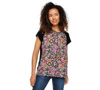 M&Co Womens Ditsy Floral Print Short Sleeve Top - Women's Black