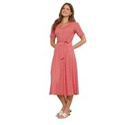 M&Co Womens Ditsy Floral Tie Waist Midi Dress - Women's Red