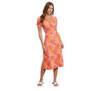 M&Co Womens Ditsy Floral Wrap Dress - Women's Orange