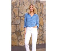 M&Co Women's Dobby Long Sleeve Shirt in Blue | Size: 18 M&Co Blue 18