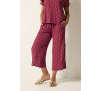 M&Co Women's Foil Cropped Trousers in Raspberry | Size: 14 M&Co Raspberry 14