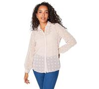 M&Co Womens Dobby Spot Shirt - Women's Pink