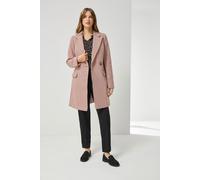 M&Co Women's Double Breasted Coat in Pink | Size: 14 M&Co Pink 14