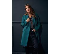 M&Co Women's Double Breasted Coat in Teal | Size: 12 M&Co Teal 12