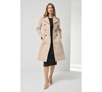 Double Breasted Midi Coat M&Co Natural 16