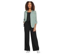 Drawstring Wide Leg Linen Trousers M&Co Black 16L