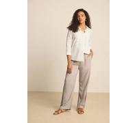 M&Co Women's Embroidered Cotton Shirt in White | Size: 14 M&Co White 14