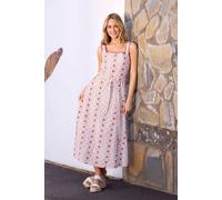 M&Co Women's Embroidered Cotton Tie Waist Dress | Size: 12 M&Co Multicolor 12