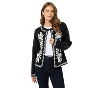 M&Co Womens Embroidered Detail Cardigan - Women's Black