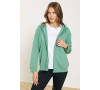 M&Co Women's Essential Zip Hoodie in Green | Size: 14