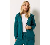 M&Co Women's Essential Zip Through Hoodie in Teal | Size: 16 M&Co Teal 16