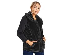 M&Co Womens Faux Fur Collared Gilet - Women's