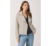 M&Co Women's Faux Suede Biker Jacket in Nude | Size: 12 M&Co Nude 12