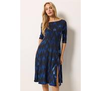 M&Co Women's Fit & Flare Mini Dress in Black | Size: 14