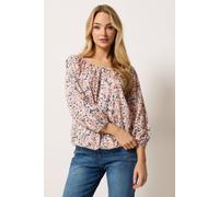 M&Co Women's Floral Button Down Blouse | Size: 16 M&Co Multicolor 16