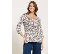 M&Co Women's Floral Henley Top | Size: 20 M&Co Multicolor 20