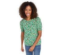 Floral Puff Sleeve T-Shirt M&Co Green 18