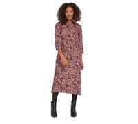 M&Co Womens Floral Shirred Waist Midi Dress - Women's Black