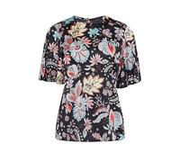 M&Co Womens Floral Tie Back Blouse - Women's Black