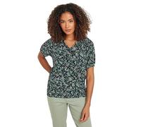 M&Co Womens Floral Tie Neck Blouse - Women's Black