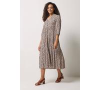 M&Co Ditsy Floral Tiered Maxi Dress - Women's Pink