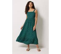 M&Co Women's Foil Maxi Beach Dress in Teal | Size: 16 M&Co Teal 16