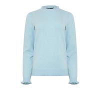 M&Co Women's Frill Neck Knitted Jumper in Pale Blue | Size: 14-16 M&Co Pale Blue 14-16