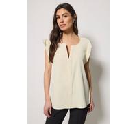M&Co Women's Frill Sleeve Blouse in Cream | Size: 12 M&Co Cream 12