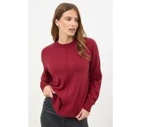 M&Co Women's Front Seam Crew Neck Jumper in Red | Size: 22-24 M&Co Red 22-24