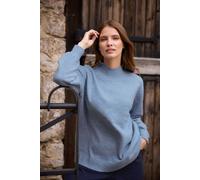 M&Co Womens Funnel Neck Balloon Sleeve Jumper - Women's Blue