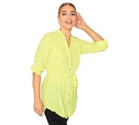 M&Co Womens Green Tie Waist Blouse - Women's