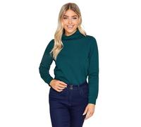M&Co Womens Green Turtle Neck Long Sleeve Cotton Blend Top - Women's