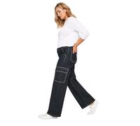 M&Co Womens Indigo Wide Leg Cargo Jeans - Women's