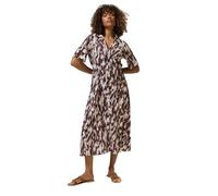 M&Co Womens Ivory Animal Print Collared Midi Dress - Women's