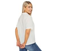 M&Co Womens Ivory Short Sleeve Utility Shirt - Women's