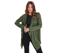 M&Co Womens Khaki Green Waterfall Cardigan - Women's