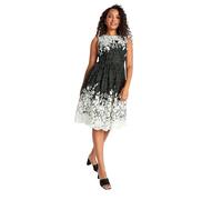 M&Co Womens Lace Border Midi Dress - Women's Black