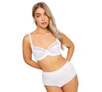 M&Co Womens Lace Non-Padded Floral Bra - Women's White