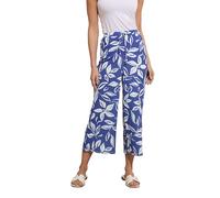 M&Co Womens Leaf Printed Crepe Culottes - Women's Blue