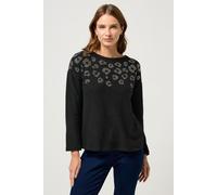 M&Co Women's Leopard Embellished Knitted Jumper in Black | Size: 12 M&Co Black 12