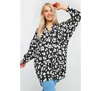 M&Co Women's Leopard Print Blouse in Black | Size: 14-18 M&Co Black 14-18