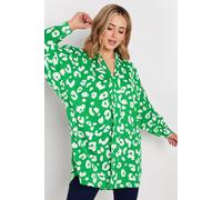 M&Co Women's Leopard Print Blouse in Bright Green | Size: 14-18 M&Co Bright Green 14-18